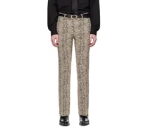 Off-White & Black Flared Trousers