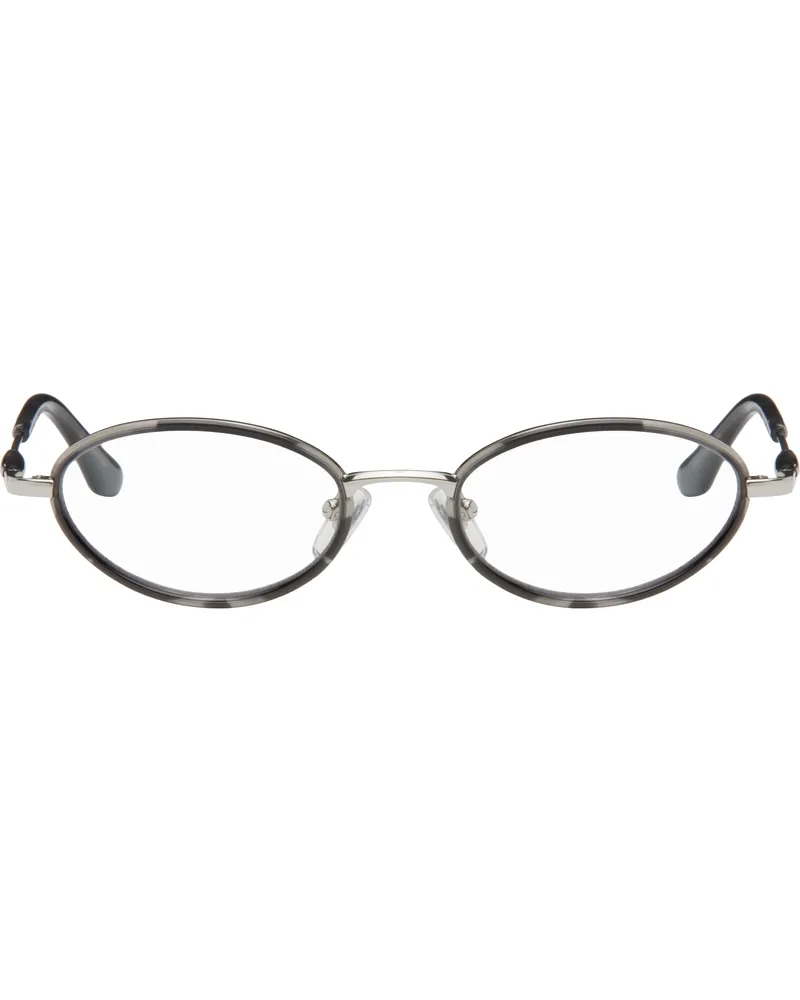 Bonnie Clyde Silver & Black Voodoo Glasses Black