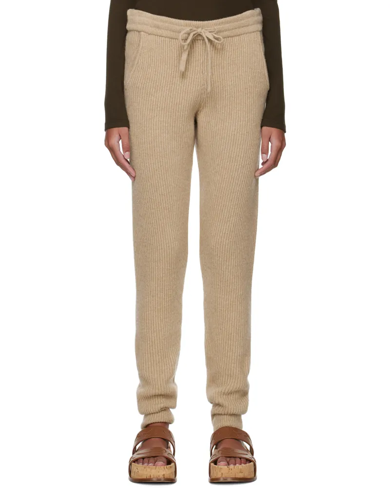OTTI Beige Rib Lounge Pants 21708280