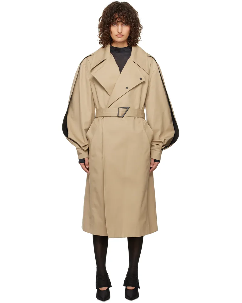 Thierry Mugler Beige Belted Trench Coat B2001