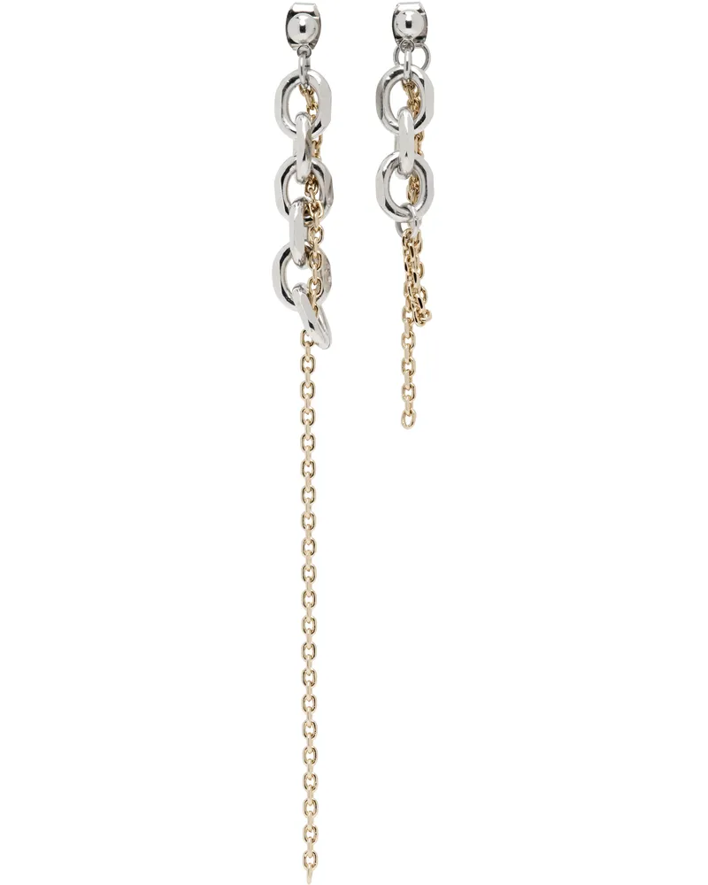 Justine Clenquet Silver & Gold Dana Earrings Silver