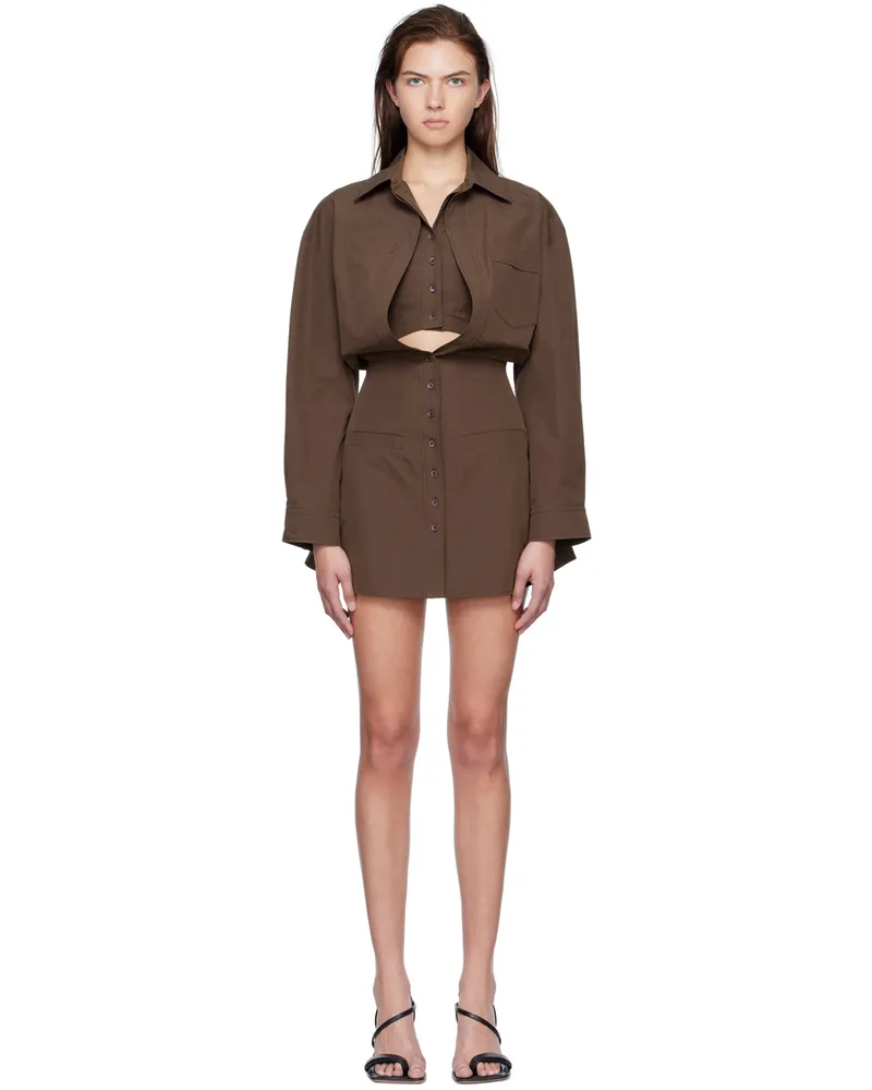 Jacquemus Brown 'La Robe Baunhilha' Minidress 850