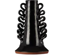 Black Ribete Mediano Candle Holder