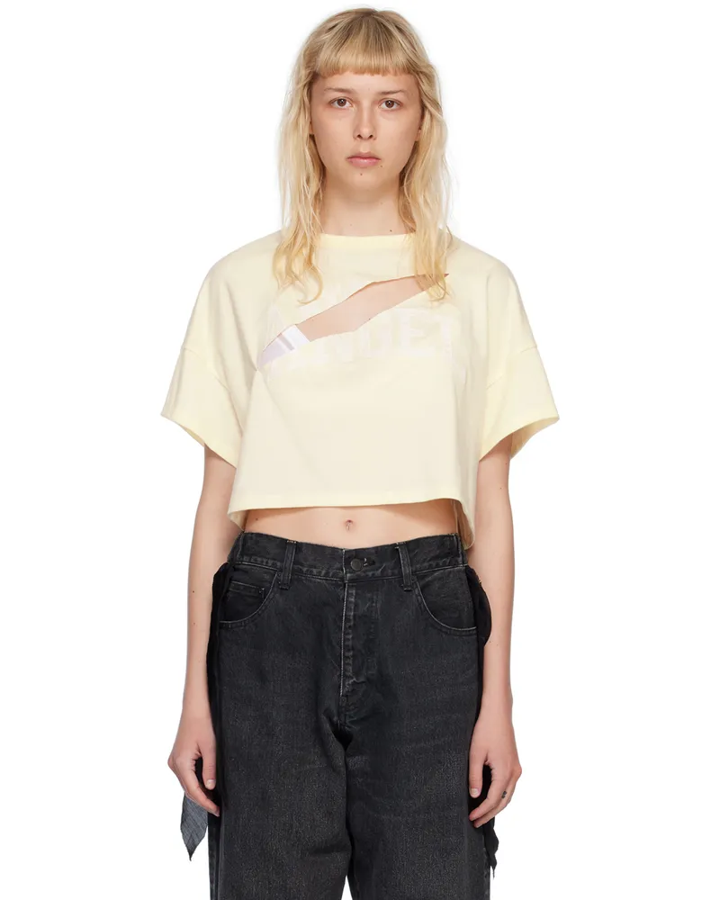 Undercover Yellow 'Angel' T-Shirt Ivory