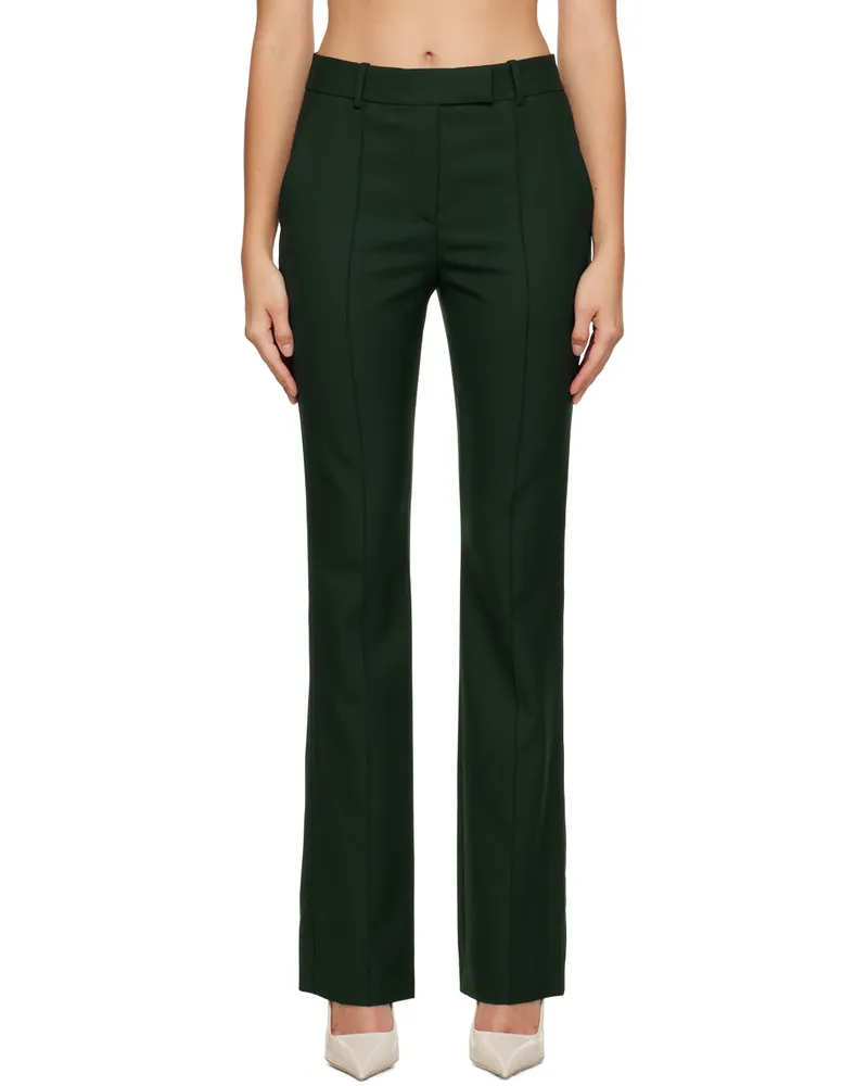 Helmut Lang Green Cigarette Trousers Evergreen