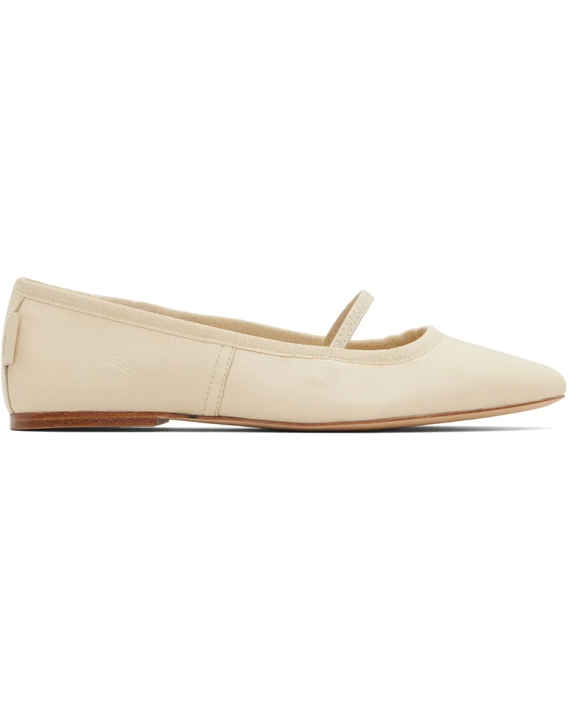 A.P.C. Beige Swan Ballerina Flats Baa