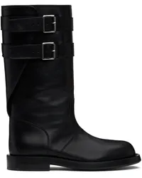 Ann Demeulemeester Black Milan Soft Biker Boots Black