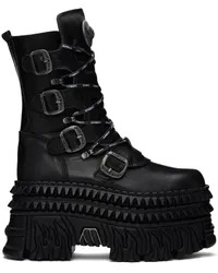 VETEMENTS Black New Rock Edition Lace-Up Boots Black