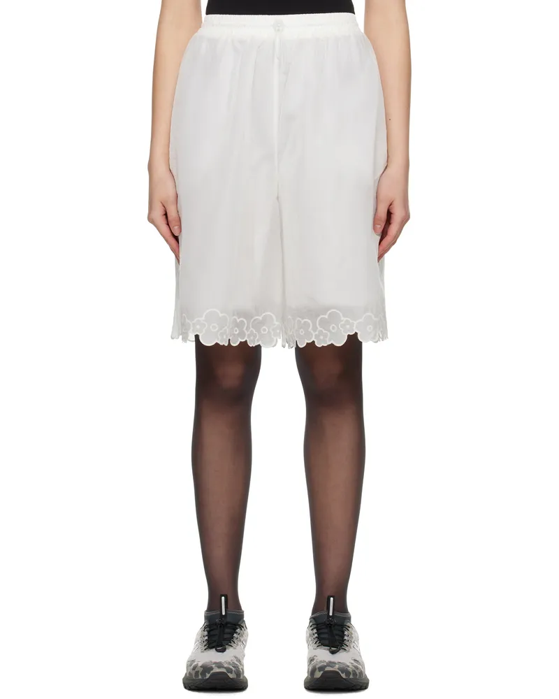 Cecilie Bahnsen White Arya Shorts White