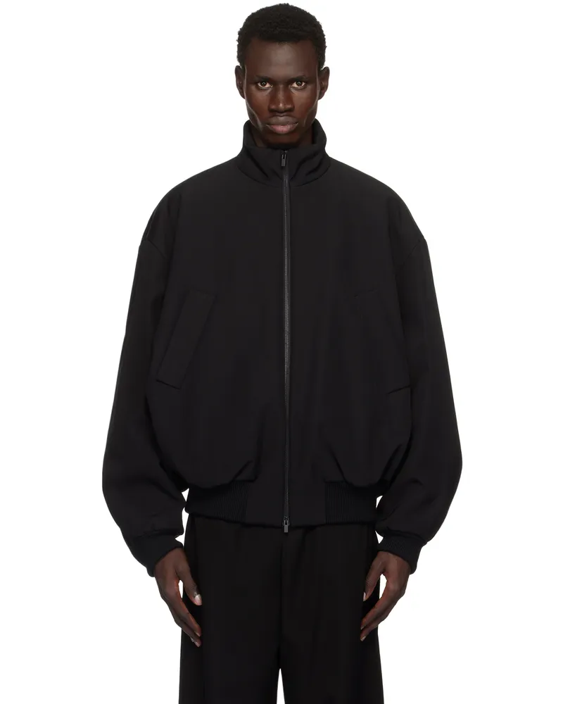 Fear of God Black Weighted Twill Bomber Jacket Black