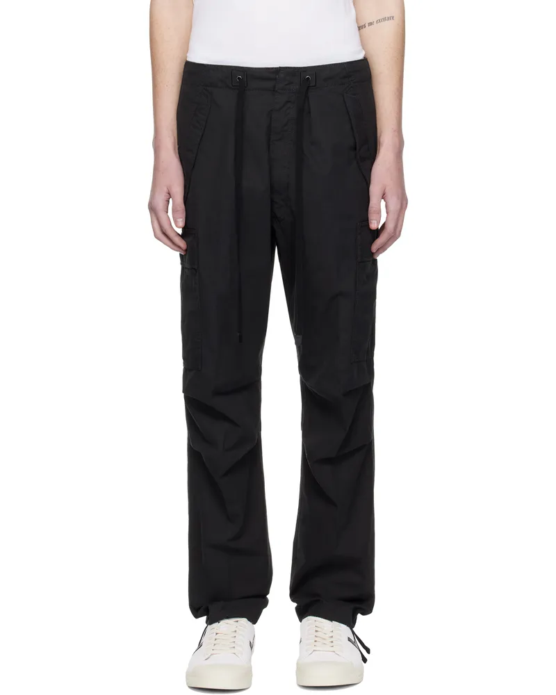 Tom Ford Black Enzyme Twill Cargo Pants Black