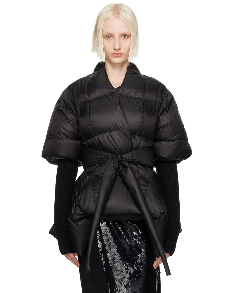 Rick Owens Black Porterville Batwing Down Jacket 09