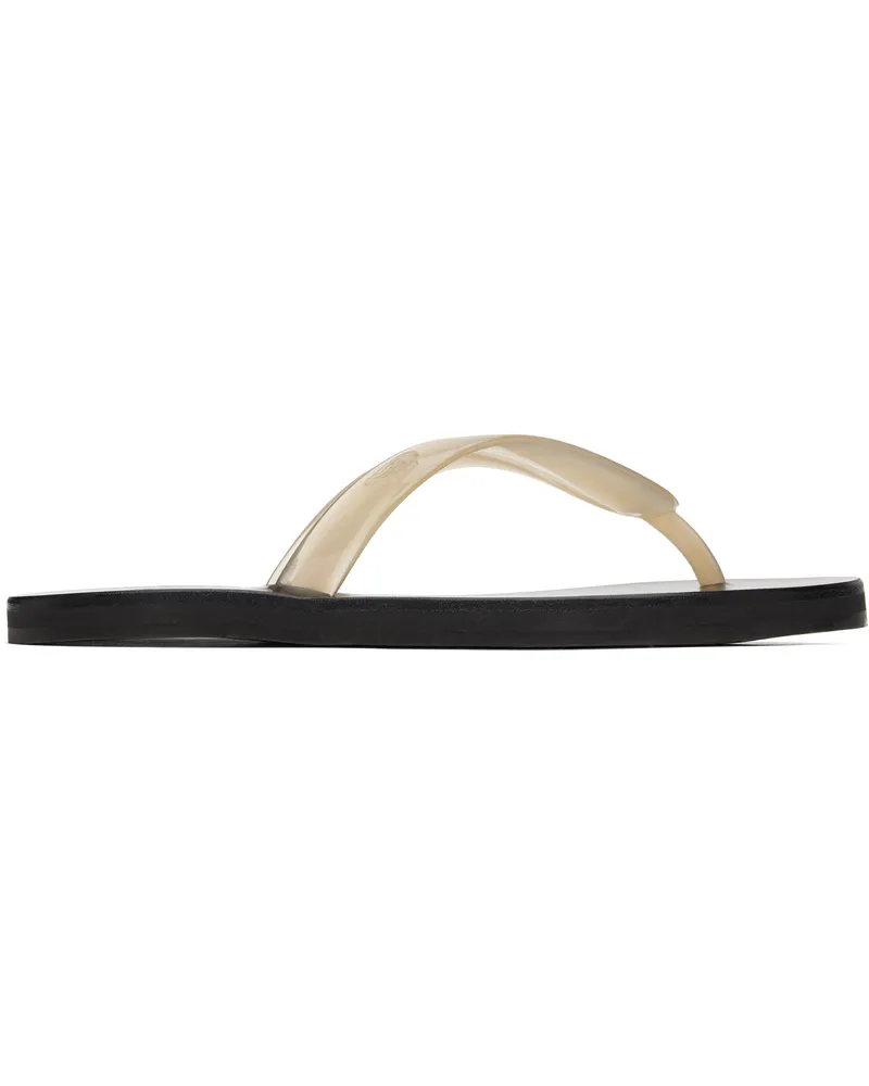 Ancient Greek Sandals Off-White Saionara Jelly Flip-Flops Nude
