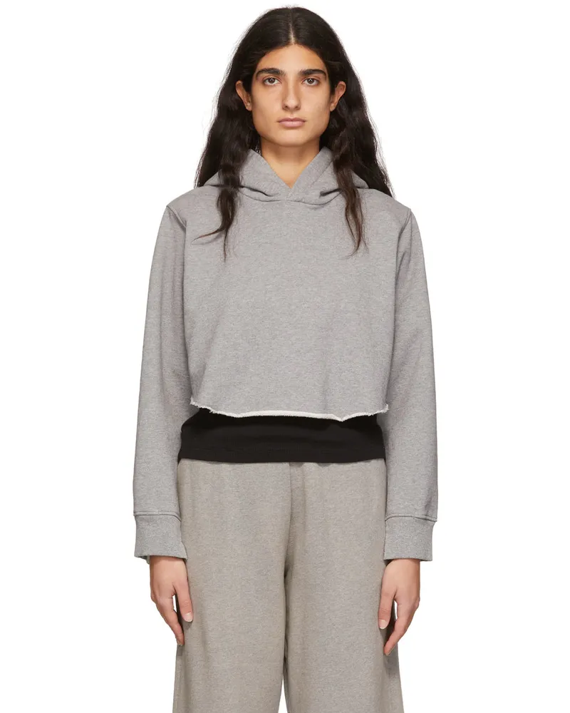 Maison Margiela Grey Cotton Hoodie 858m