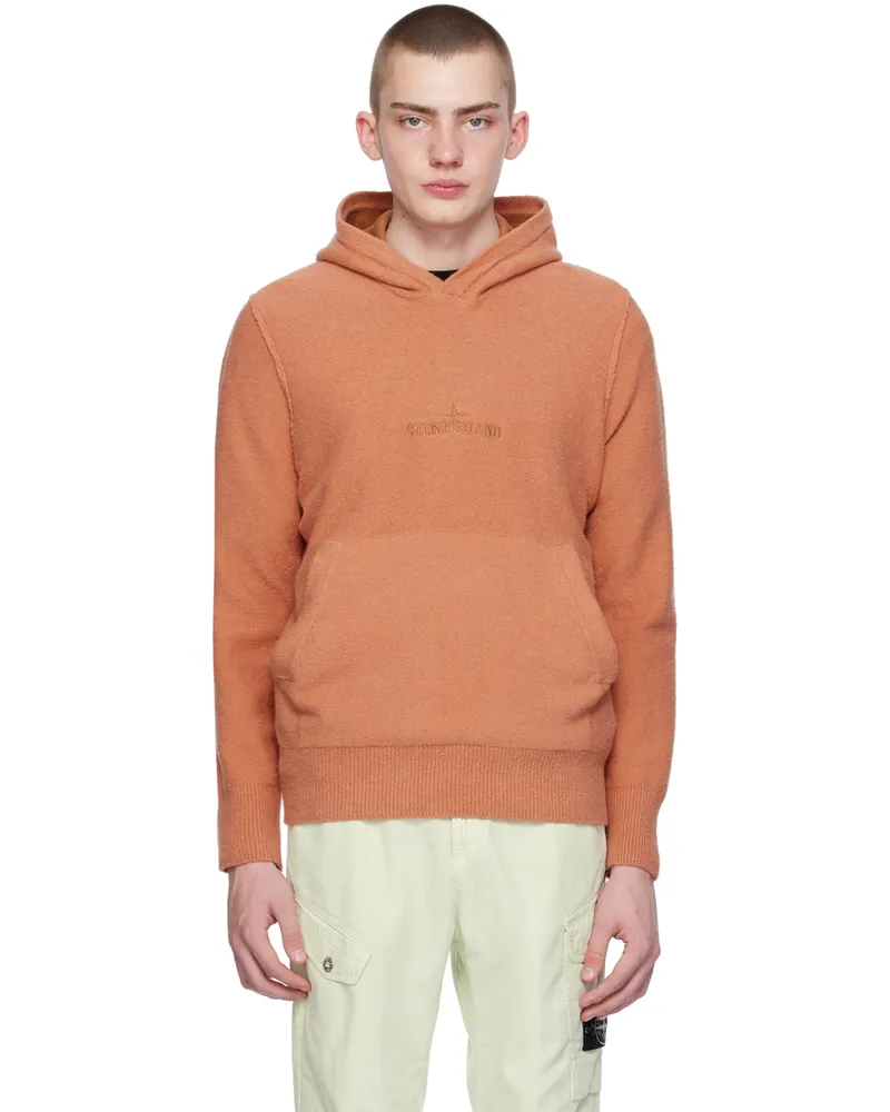 Stone Island Red Embroidered Hoodie V0013