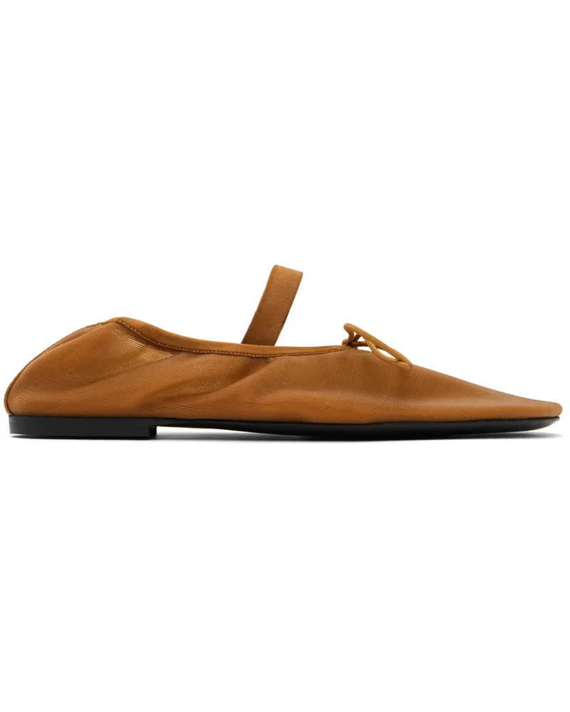 Proenza Schouler Brown Glove Mary Jane Ballerina Flats 19073-230-light