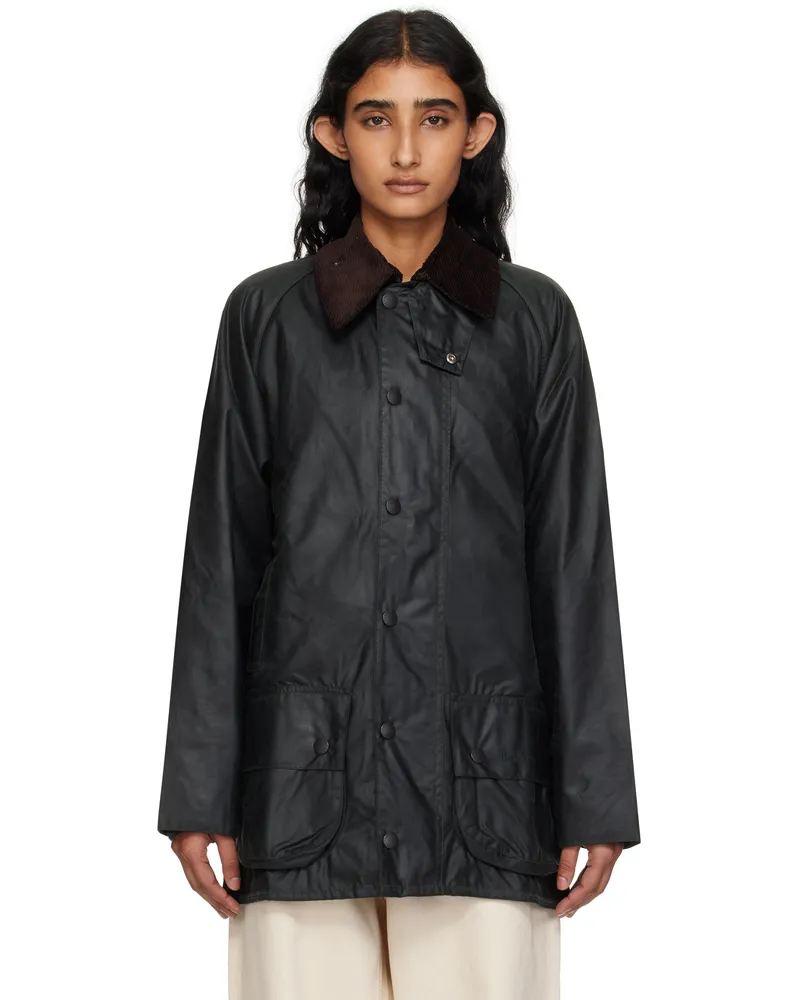 Barbour Green Beaufort Waxed Jacket Sage