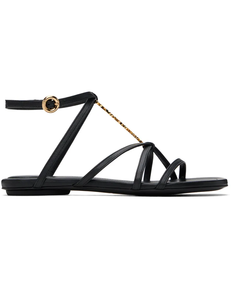 Jacquemus Black Les Classiques 'Les sandales Pralu plates' Sandals 990
