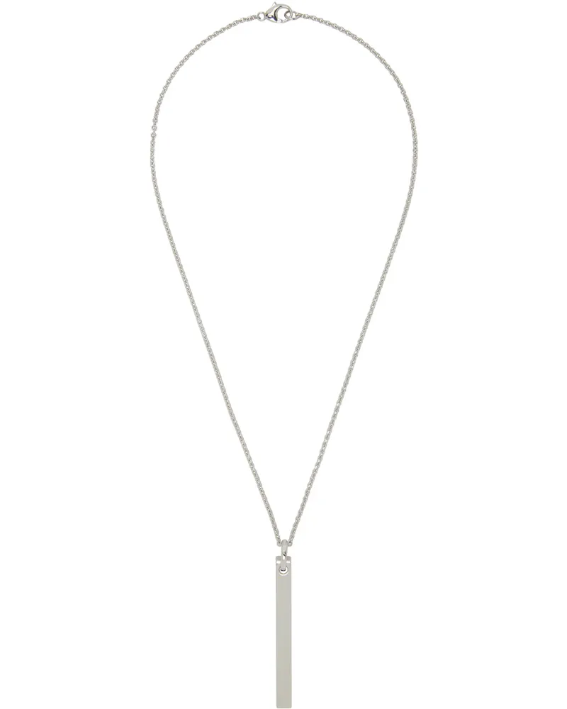 Tom Wood Kids Silver Cube Pendant Necklace Silver