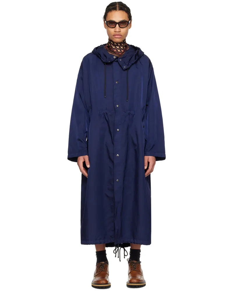 Dries van Noten Blue Garment-Dyed Coat 504