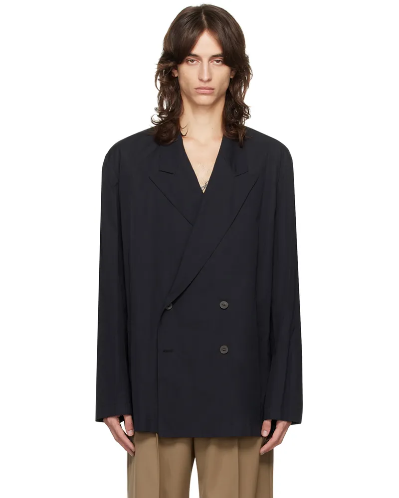Dries van Noten Black Cotton Poplin Blazer 900