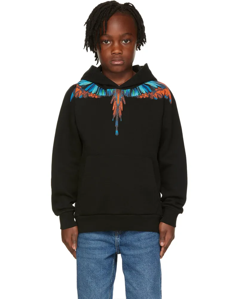 Marcelo Burlon | County of Milan Kids Black Travel Wings Hoodie Black