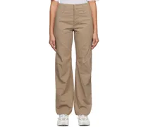 Brown Three-Dimensional Trousers