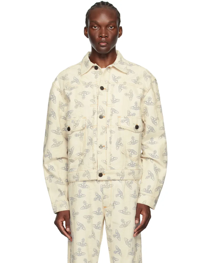 Vivienne Westwood Off-White Marlene Denim Jacket Aw24-off
