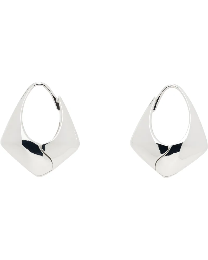 Sophie Buhai Silver Large Pyramid Hoop Earrings Sterling