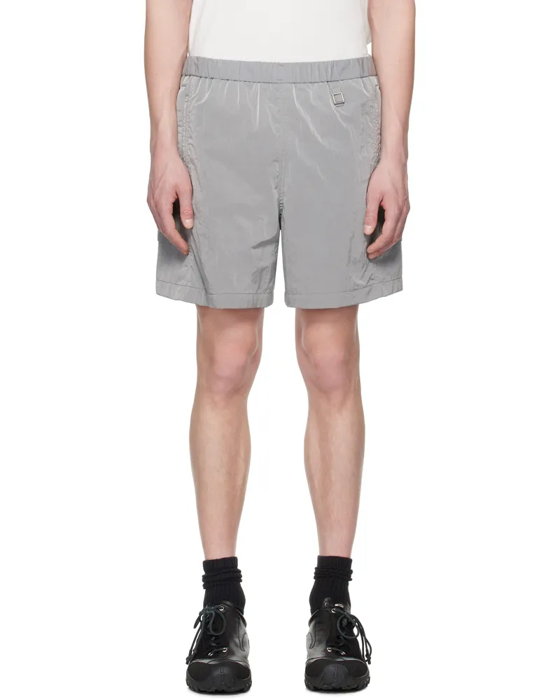 Wooyoungmi Gray Nylon Banding Shorts Grey925g