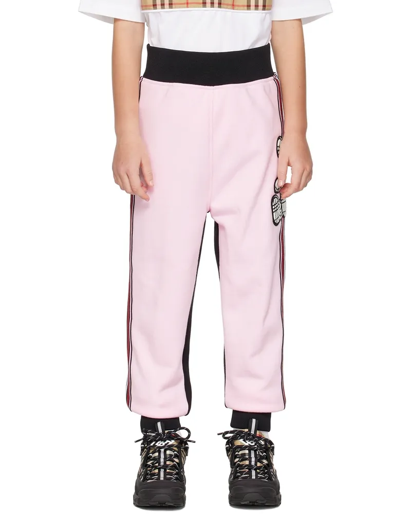 Burberry Kids Pink Thomas Bear Lounge Pants Pale