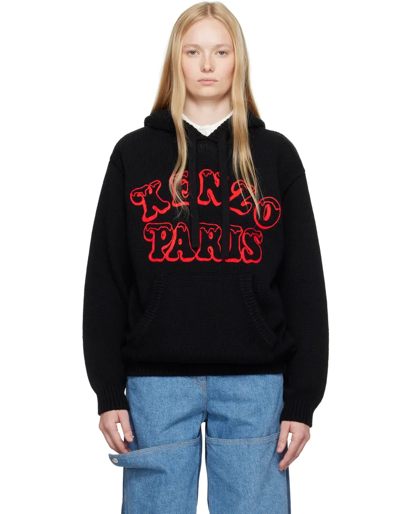 Kenzo Black Kenzo Paris VERDY Edition Knitted Hoodie 99j
