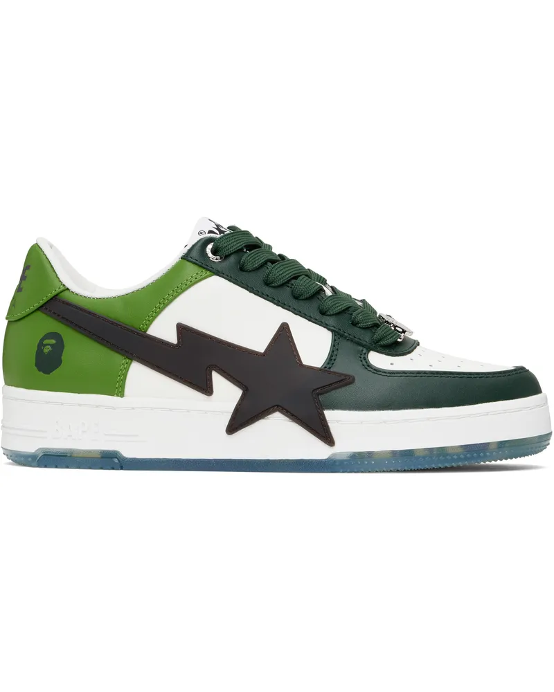 BAPE White & Green BAPE STA OS Sneakers Green