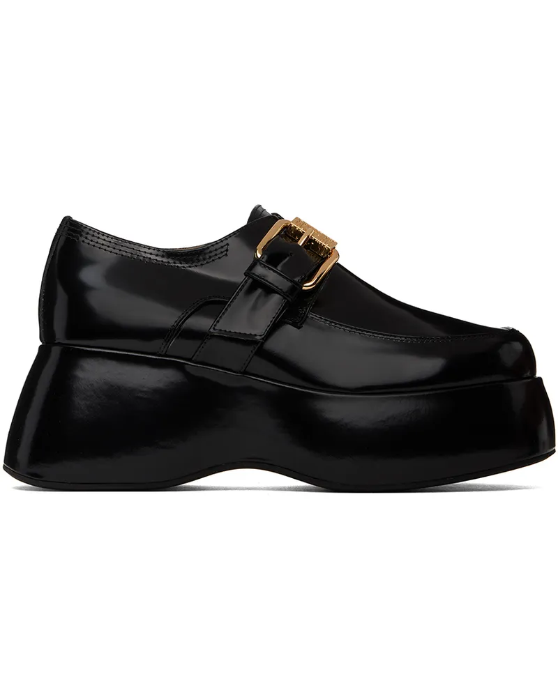 Moschino Black Platform Loafers 000