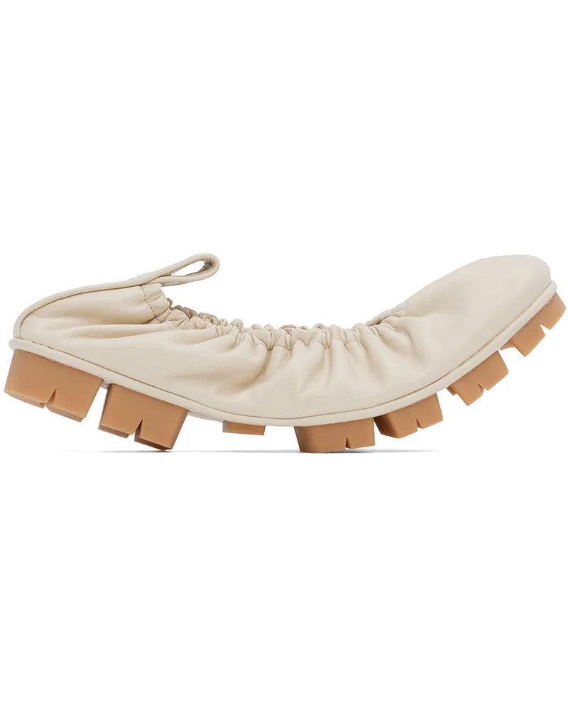 Bottega Veneta Off-White Shore Ballerina Flats 9031
