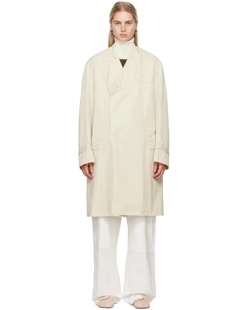 Maison Margiela Beige Raw Edge Trench Coat 103
