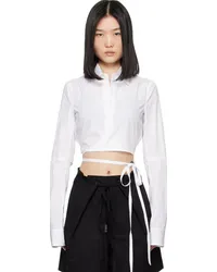 Ann Demeulemeester White Dea Cropped Shirt White