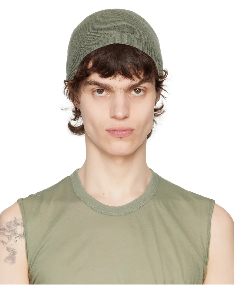 Rick Owens Green Hollywood Cashmere Beanie 15