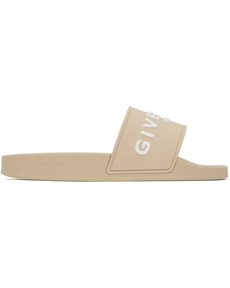 Givenchy Beige Rubber Pool Slides 270-light
