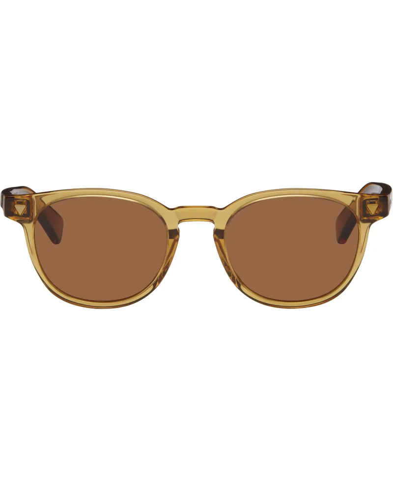 Bottega Veneta Orange Round Sunglasses Yellow-yellow-brown