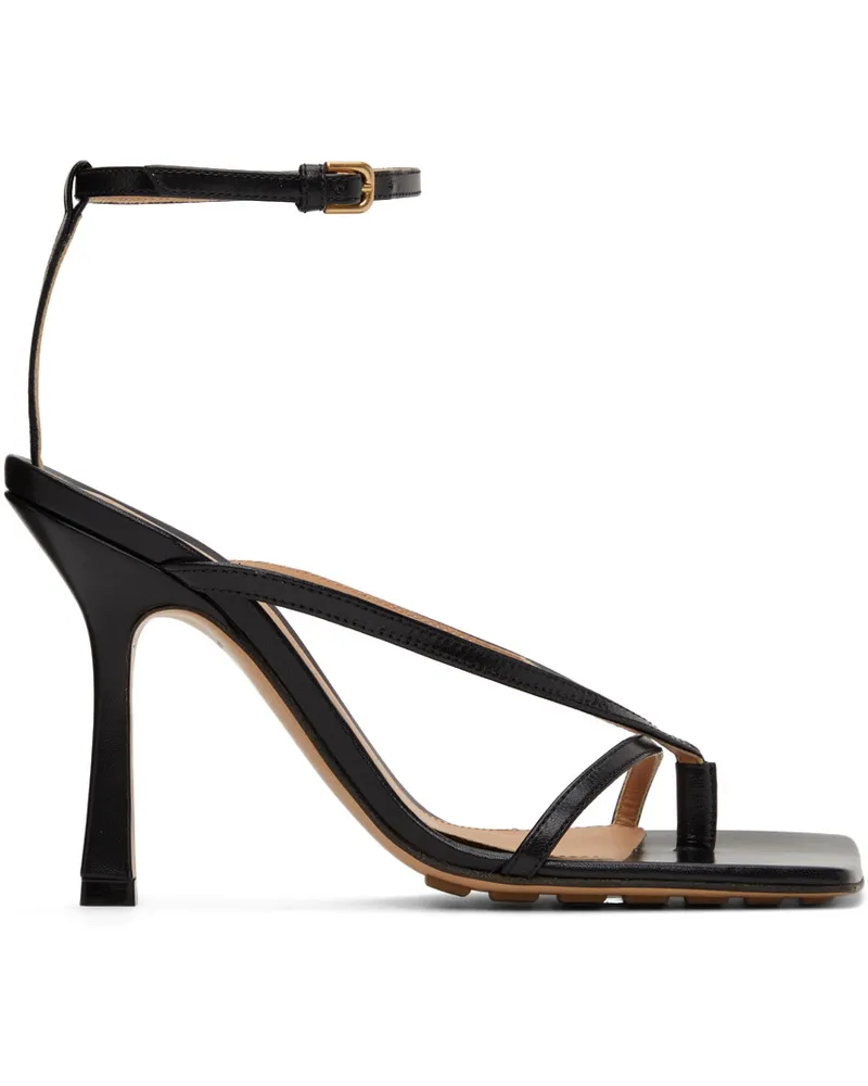 Bottega Veneta Black Stretch Heeled Sandals 1000