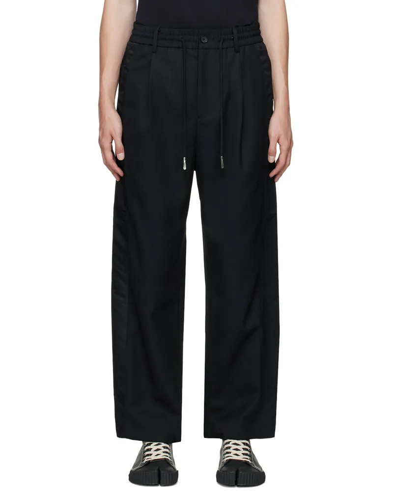 Feng Chen Wang Black Paneled Trousers Black
