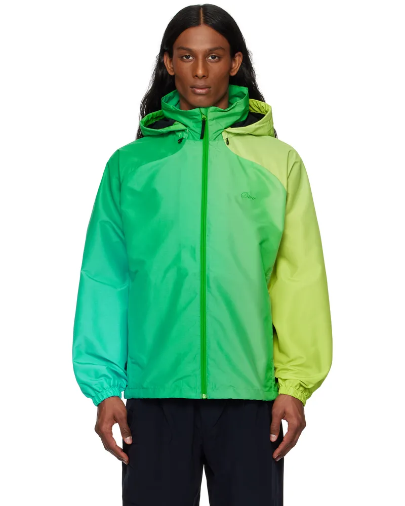 Dime Green Gradient Windbreaker Jacket Green