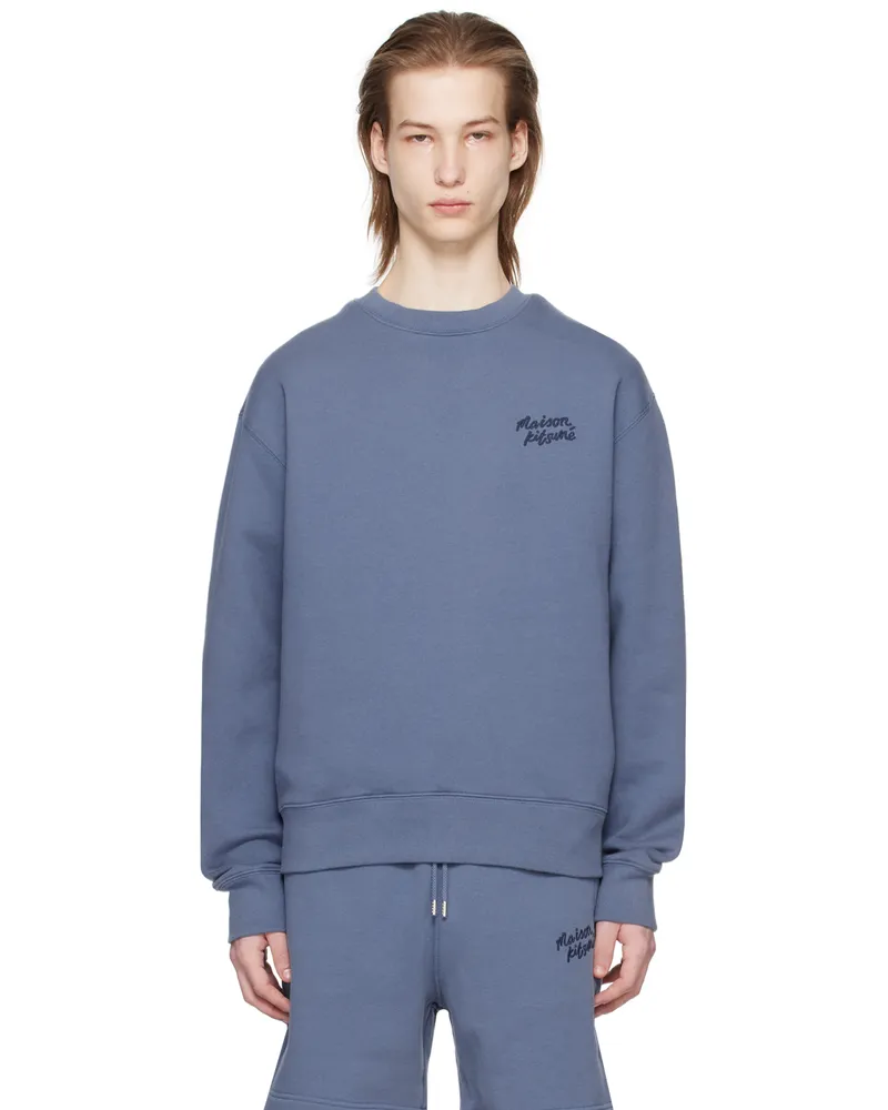 Kitsuné Blue Handwriting Sweatshirt P433