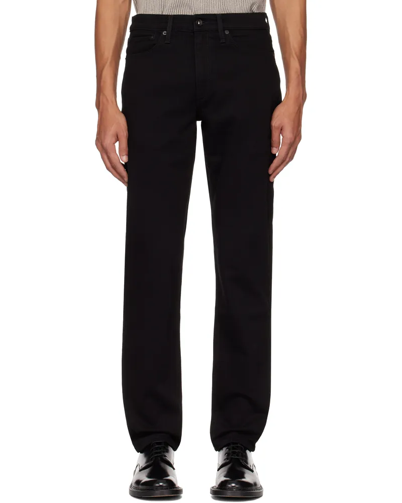 Rag & Bone Black Fit 2 Slim Fit Jeans Black