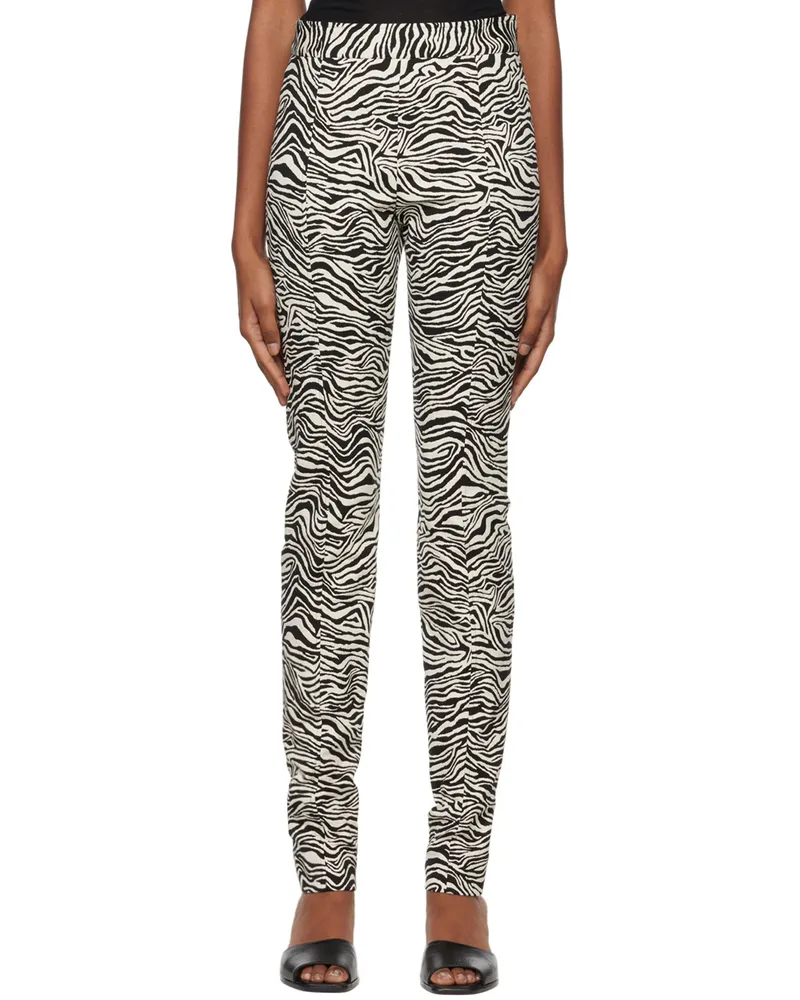 Proenza Schouler Black & White Proenza Schouler White Label Zebra Trousers 003