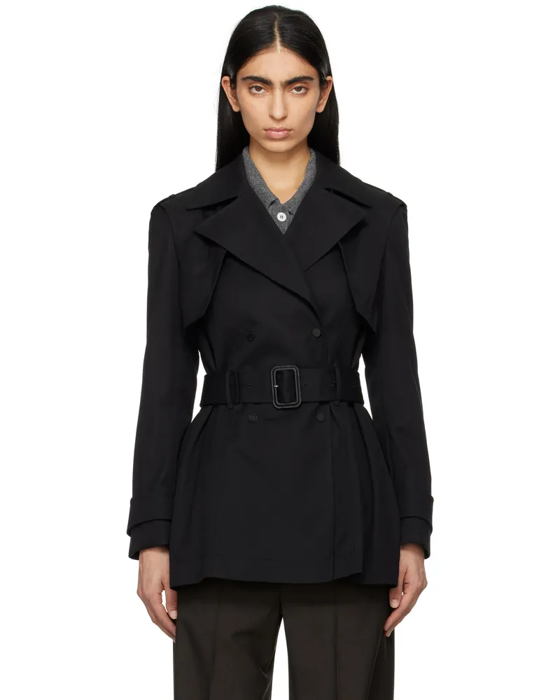 Mackage Black Adva Trench Coat C0001
