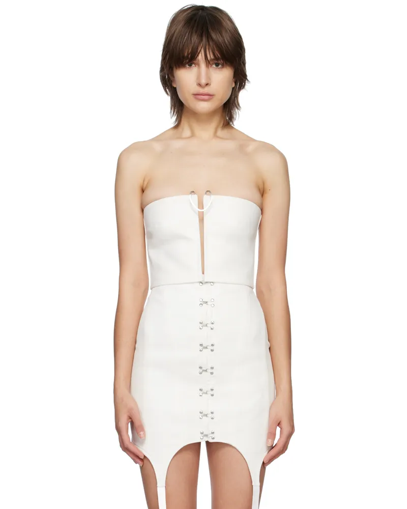 Dion Lee White Mobius Bandeau Top Ivory