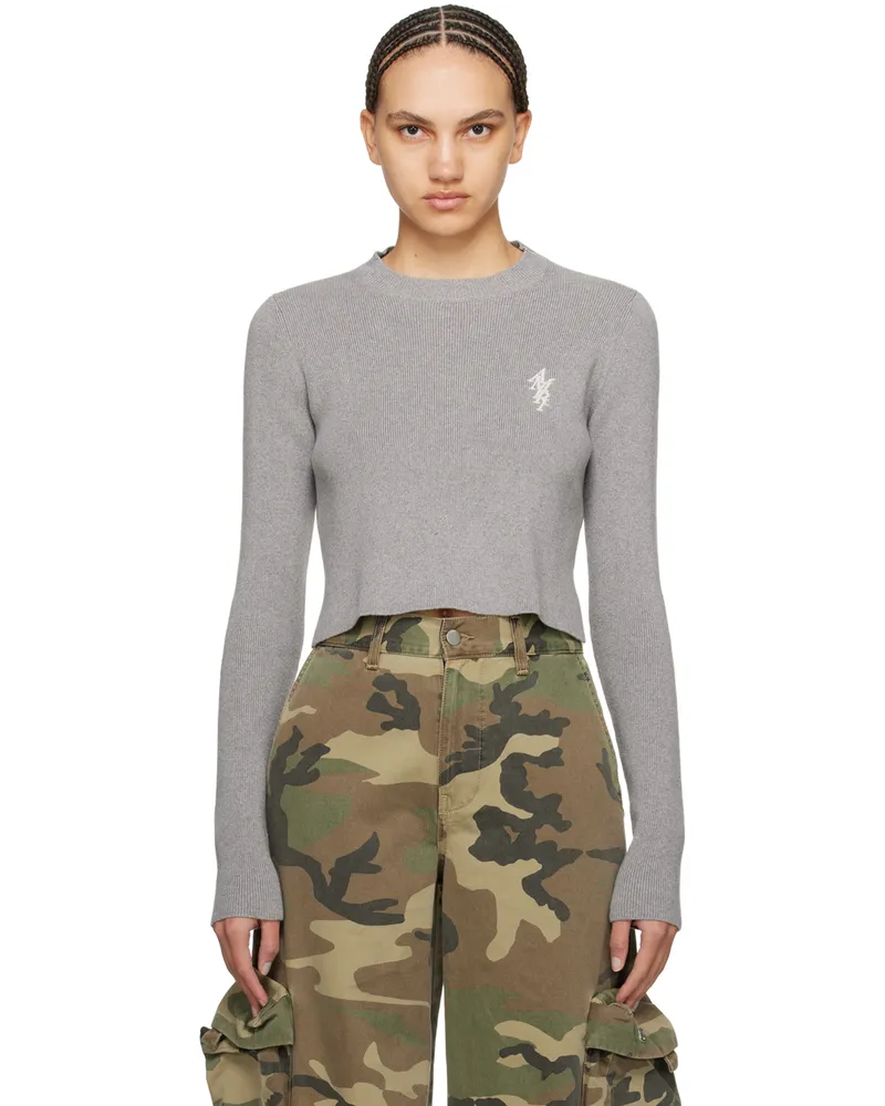 Amiri Gray Stack Sweater Grey