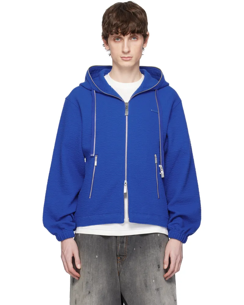 Adererror Blue Realce Product. 31 Zip-Up Hoodie Blue